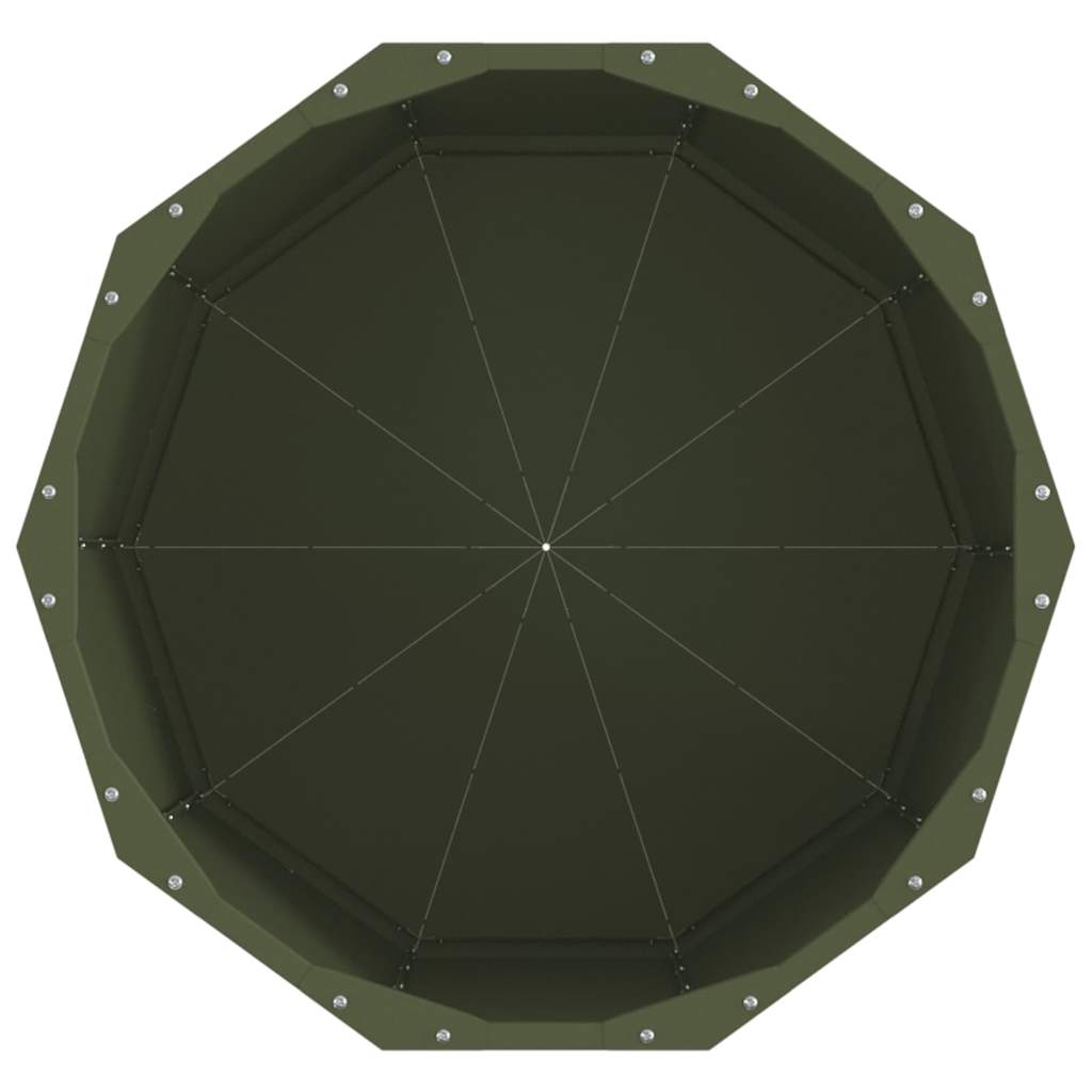 vidaXL Pflanzkübel Olive Grün 60 x 60 x 50 cm Stahl