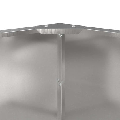 vidaXL Pflanzkübel Silber 60 x 60 x 50 cm Edelstahl