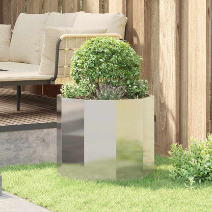 vidaXL Pflanzkübel Silber 60 x 60 x 50 cm Edelstahl