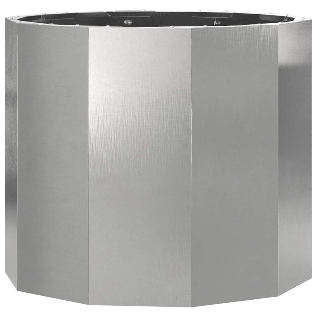 vidaXL Pflanzkübel Silber 60 x 60 x 50 cm Edelstahl