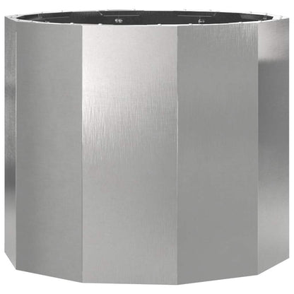 vidaXL Pflanzkübel Silber 60 x 60 x 50 cm Edelstahl