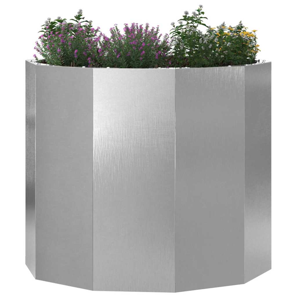 vidaXL Pflanzkübel Silber 60 x 60 x 50 cm Edelstahl
