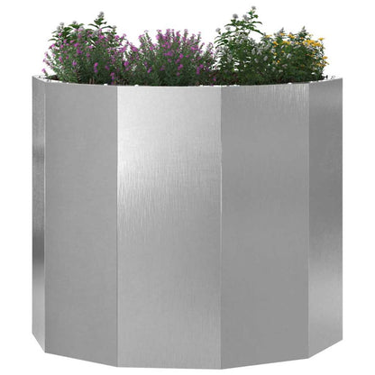 vidaXL Pflanzkübel Silber 60 x 60 x 50 cm Edelstahl