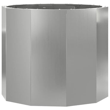vidaXL Pflanzkübel Silber 60 x 60 x 50 cm Verzinkter Stahl