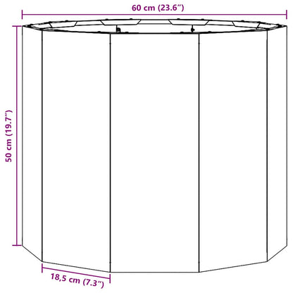 Pflanzkübel Silber 60 x 60 x 50 cm Verzinkter Stahl