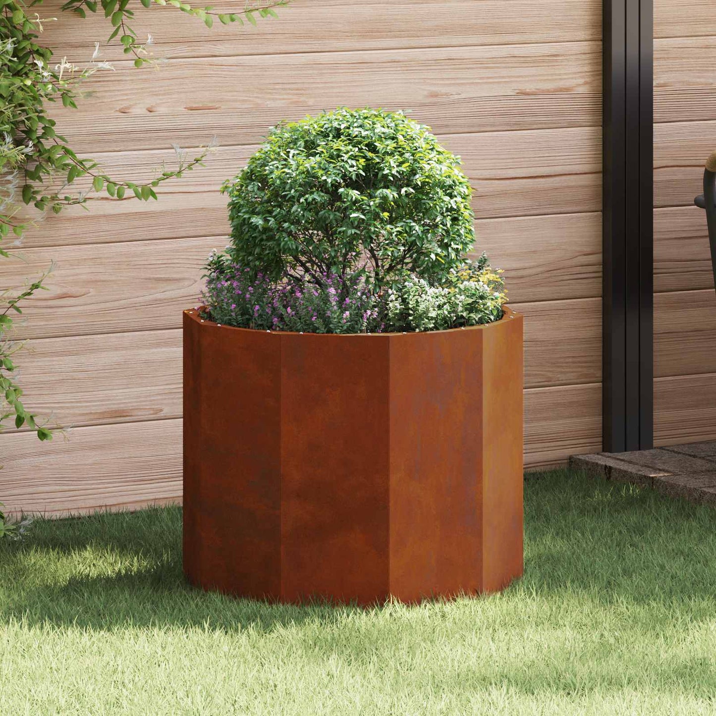 vidaXL Jardinière en acier Corten 60 x 60 x 50 cm