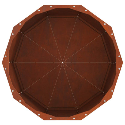 vidaXL Jardinière en acier Corten 60 x 60 x 50 cm