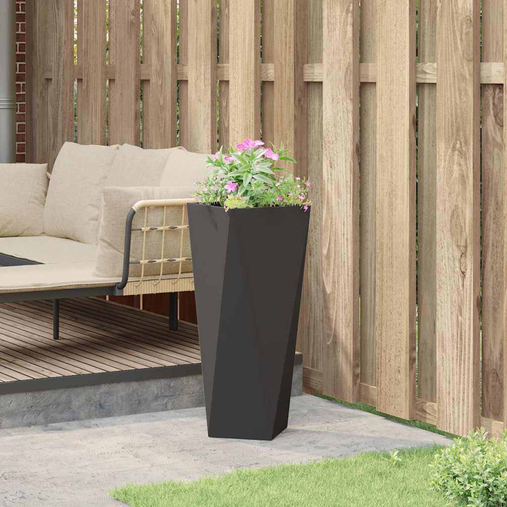 vidaXL Jardinière noire 30 x 30 x 75 cm Acier
