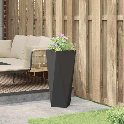 vidaXL Jardinière noire 30 x 30 x 75 cm Acier