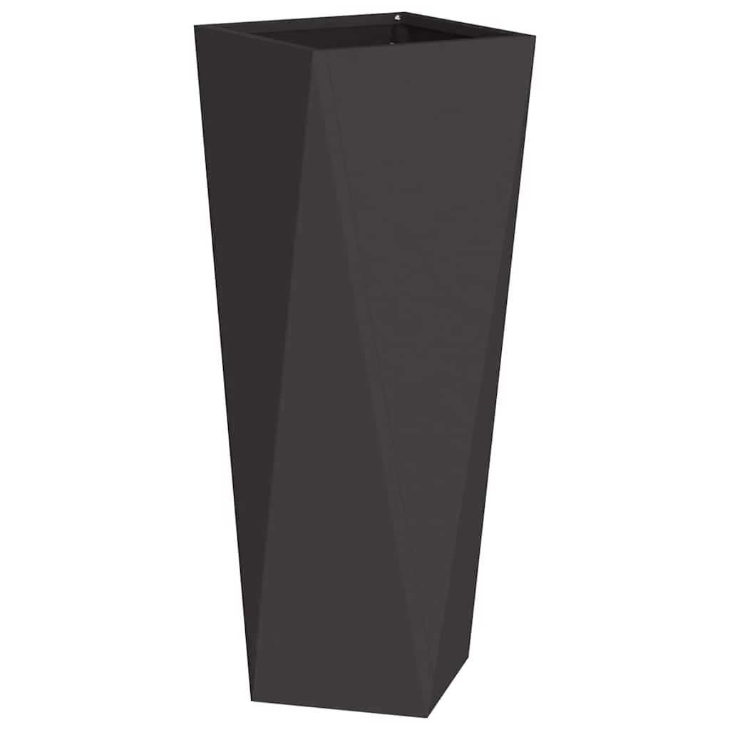 vidaXL Jardinière noire 30 x 30 x 75 cm Acier