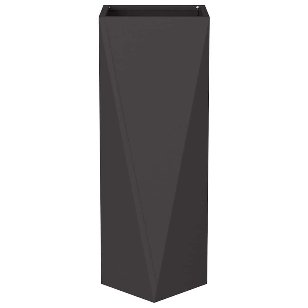 vidaXL Jardinière noire 30 x 30 x 75 cm Acier