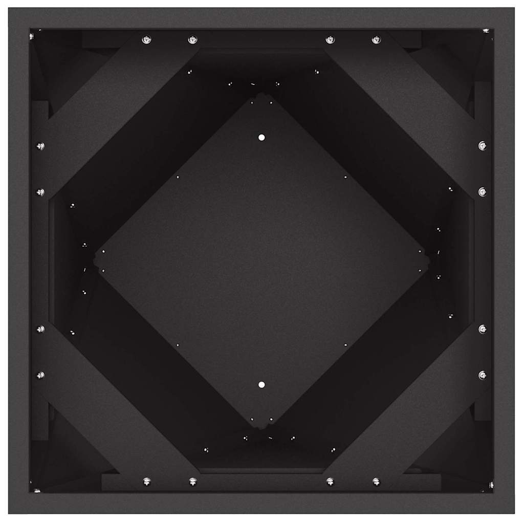 vidaXL Jardinières 2 pcs Noir 30 x 30 x 75 cm Acier