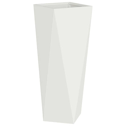 vidaXL Pflanzkübel 2 pcs Weiß 30 x 30 x 75 cm Stahl