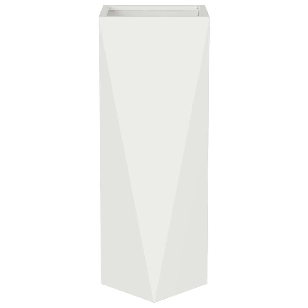 vidaXL Pflanzkübel 2 pcs Weiß 30 x 30 x 75 cm Stahl