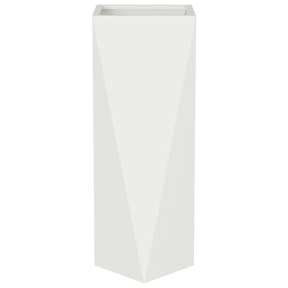 vidaXL Pflanzkübel 2 pcs Weiß 30 x 30 x 75 cm Stahl