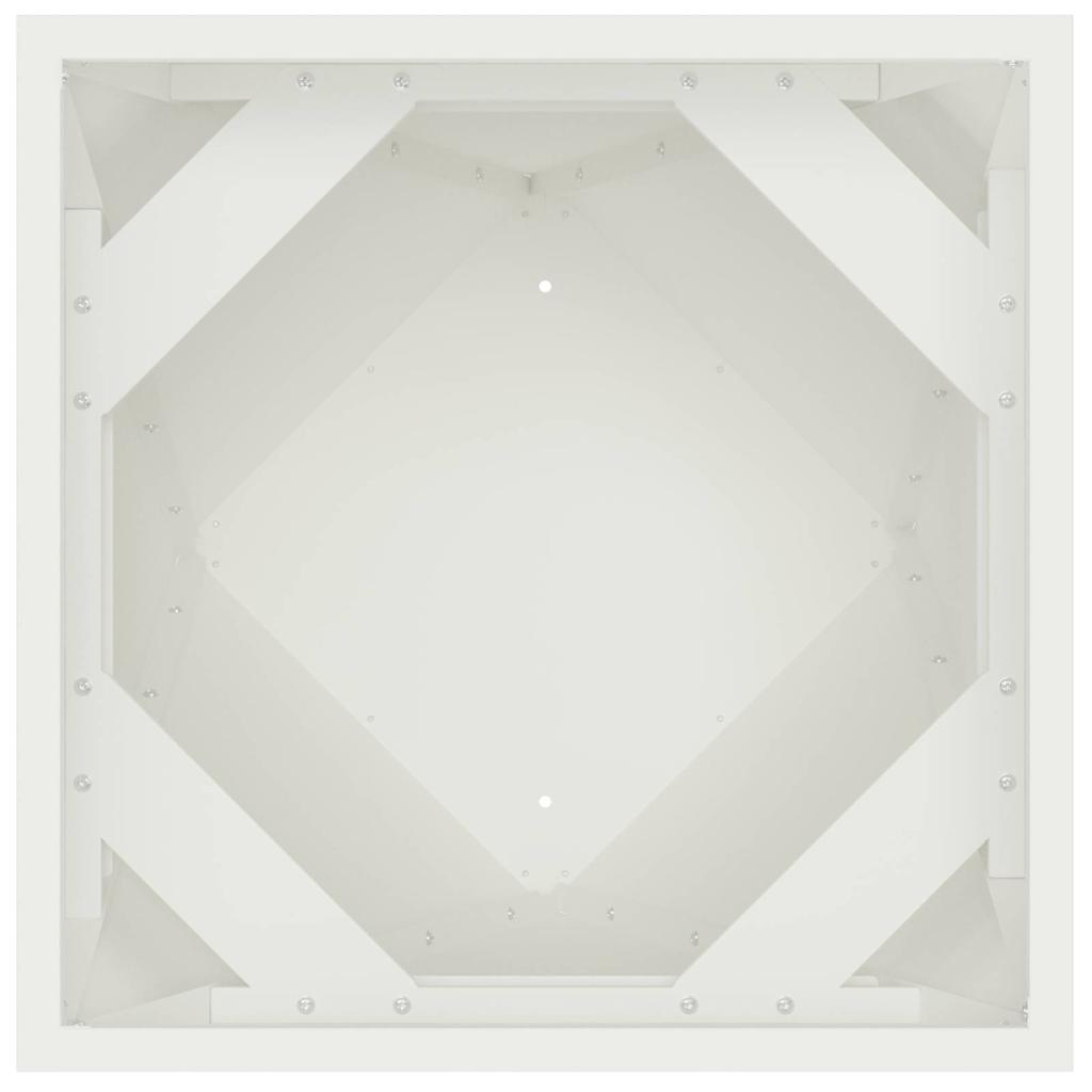 vidaXL Pflanzkübel 2 pcs Weiß 30 x 30 x 75 cm Stahl