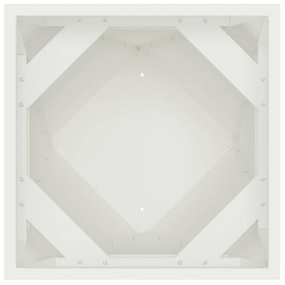 vidaXL Pflanzkübel 2 pcs Weiß 30 x 30 x 75 cm Stahl
