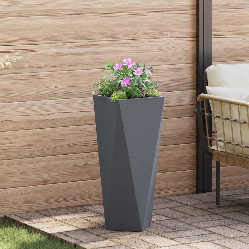 vidaXL Pflanzkübel 2 pcs Anthrazit 30 x 30 x 75 cm Stahl