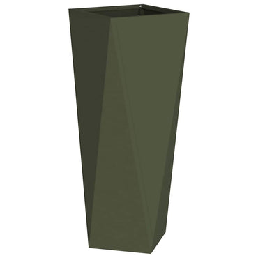 vidaXL Pflanzkübel Olive Grün 30 x 30 x 75 cm Stahl
