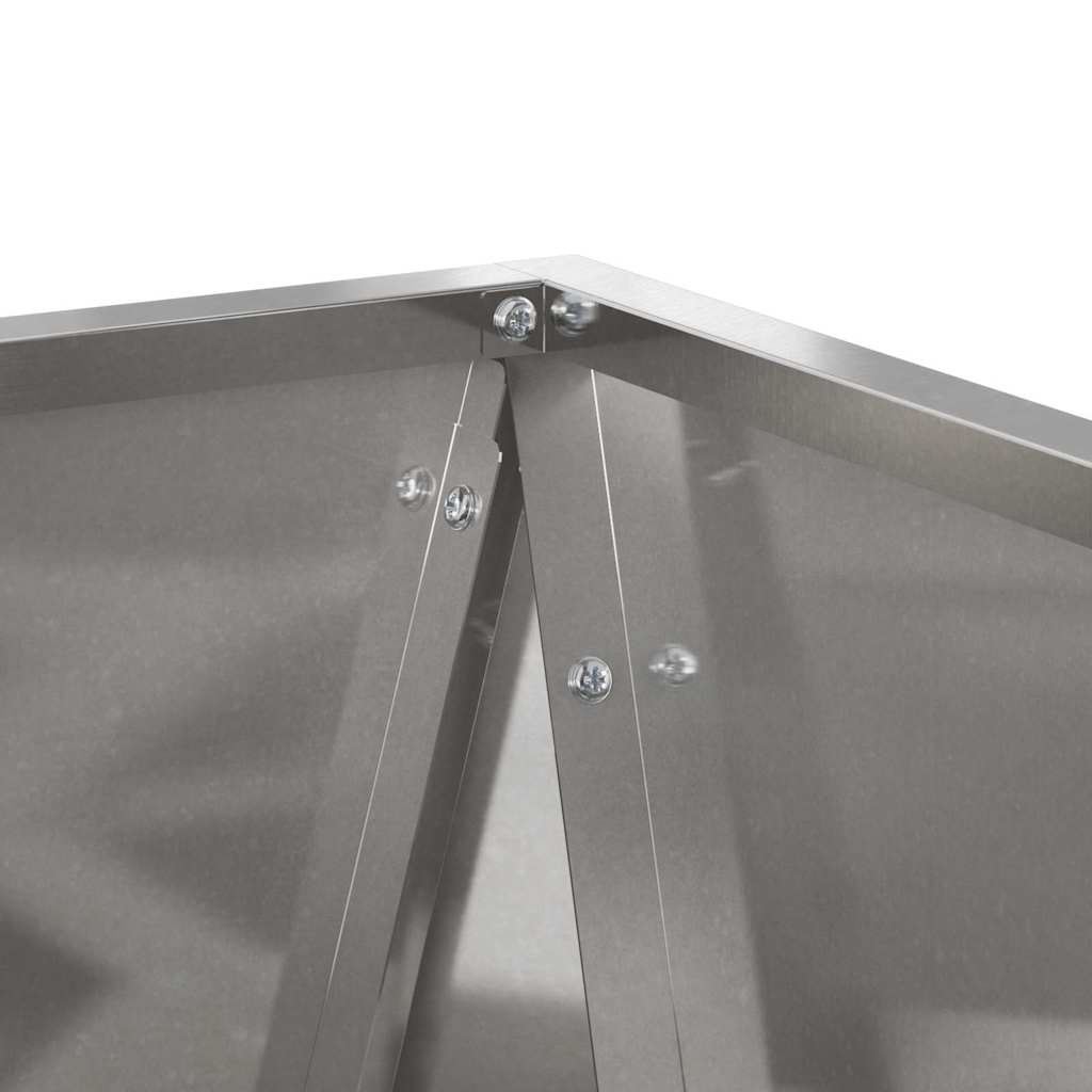 Pflanzkübel Silber 30 x 30 x 75 cm Edelstahl