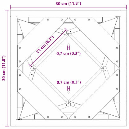 Pflanzkübel Silber 30 x 30 x 75 cm Edelstahl