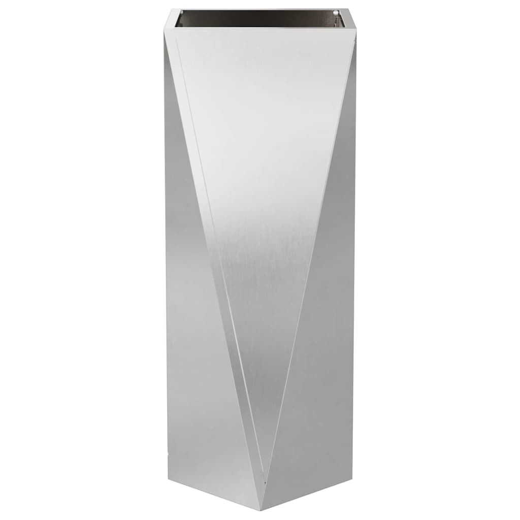 vidaXL Jardinières 2 pcs Argent 30 x 30 x 75 cm Acier inoxydable