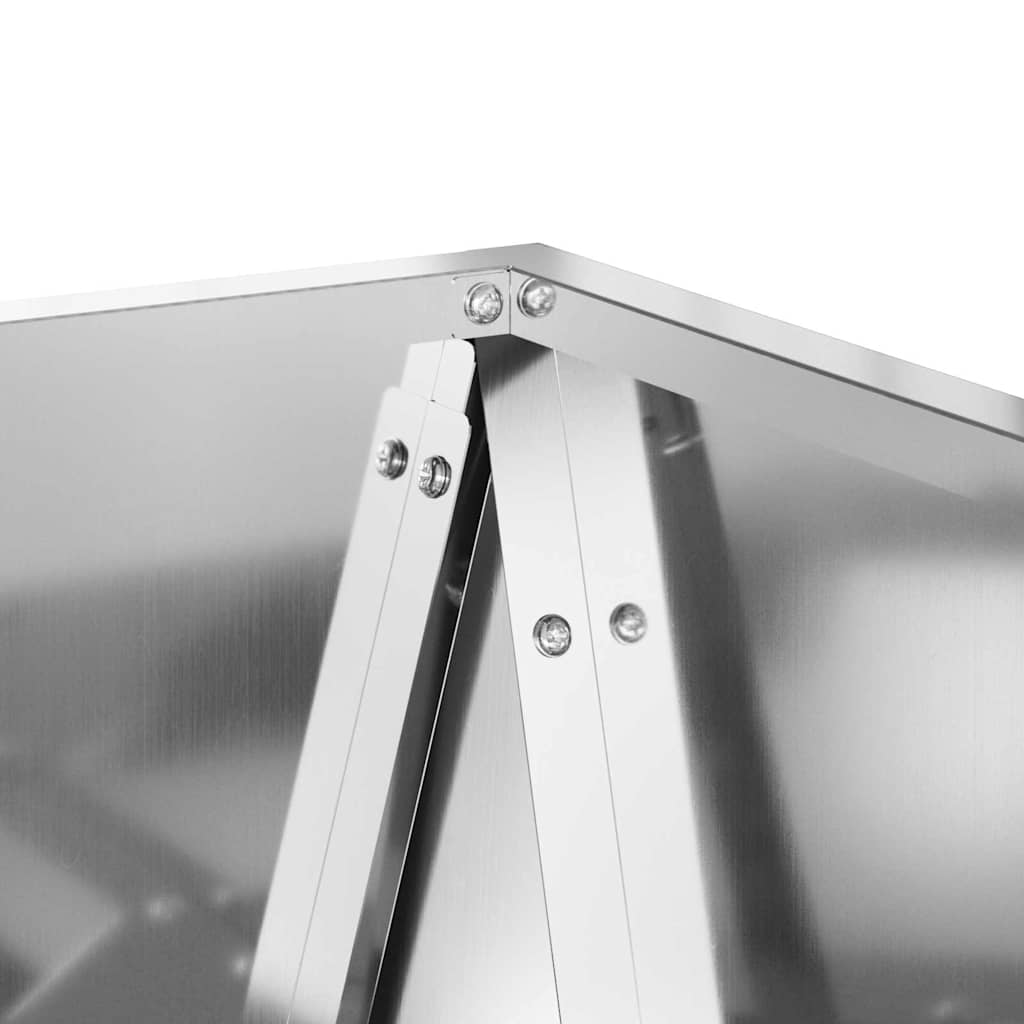 vidaXL Pflanzkübel 2 pcs Silber 30 x 30 x 75 cm Verzinkter Stahl