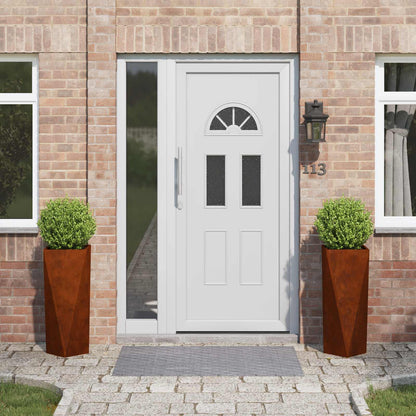 vidaXL Jardinières 2 pcs Rouille 30 x 30 x 75 cm Acier corten