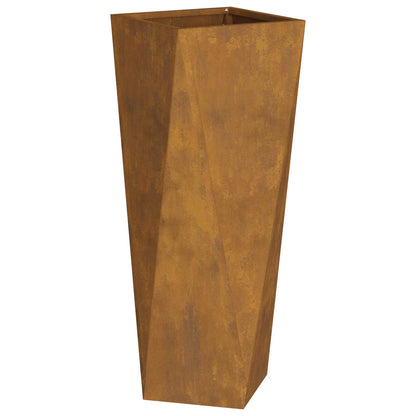 vidaXL Jardinières 2 pcs Rouille 30 x 30 x 75 cm Acier corten