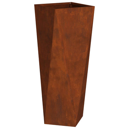 vidaXL Jardinières 2 pcs Rouille 30 x 30 x 75 cm Acier corten