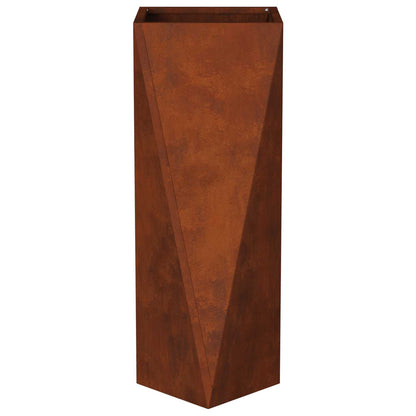 vidaXL Jardinières 2 pcs Rouille 30 x 30 x 75 cm Acier corten