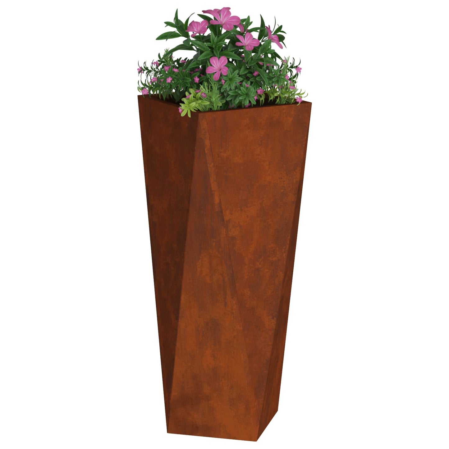 vidaXL Jardinières 2 pcs Rouille 30 x 30 x 75 cm Acier corten