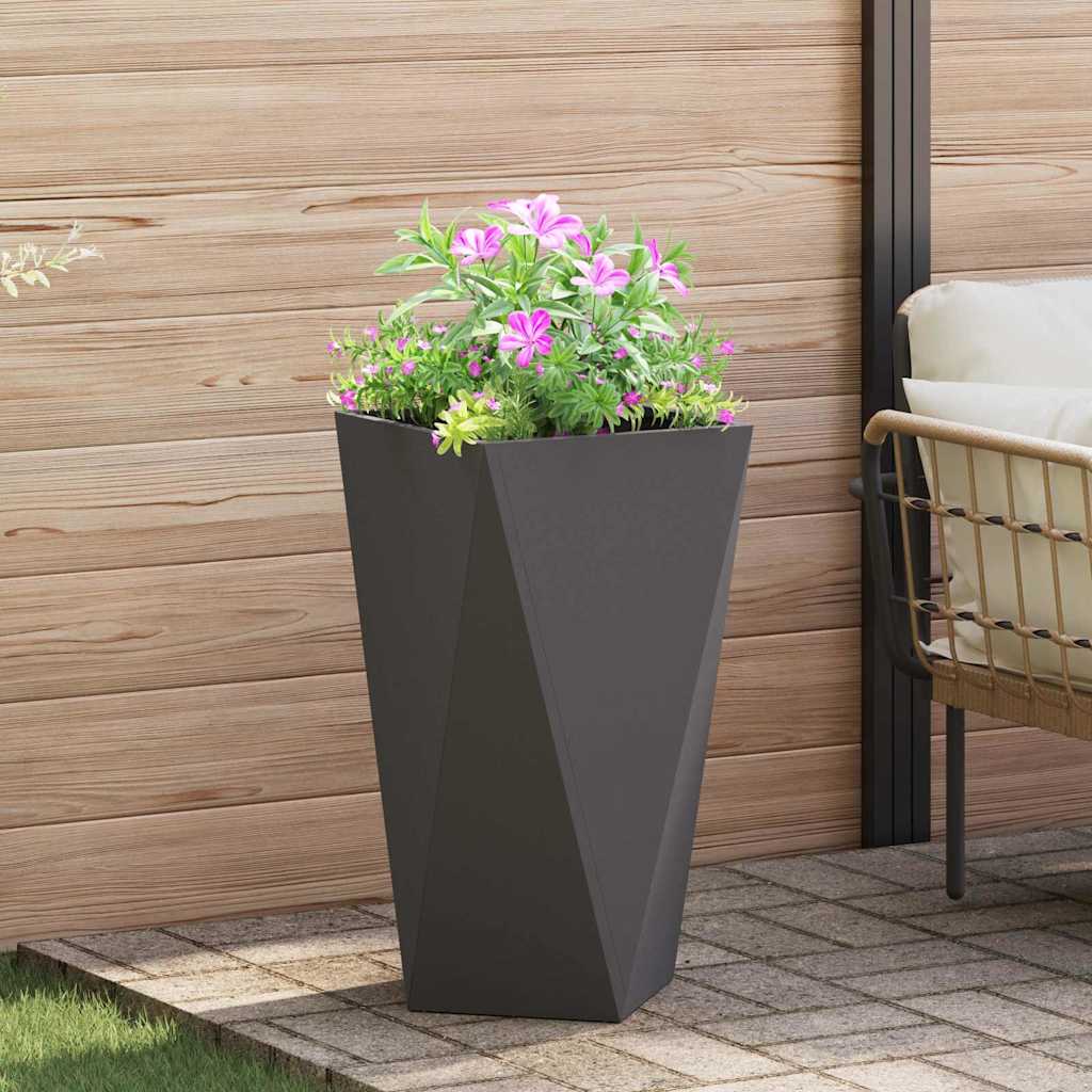 vidaXL Jardinière noire 40 x 40 x 75 cm Acier
