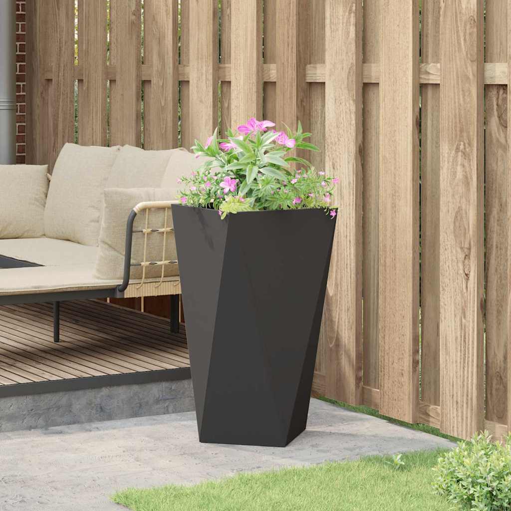 vidaXL Jardinière noire 40 x 40 x 75 cm Acier
