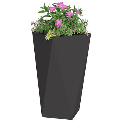 vidaXL Jardinière noire 40 x 40 x 75 cm Acier
