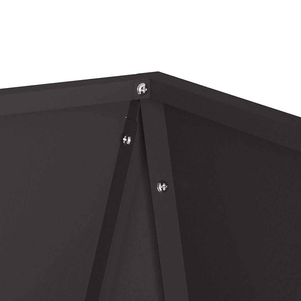 vidaXL Jardinières 2 pcs Noir 40 x 40 x 75 cm Acier