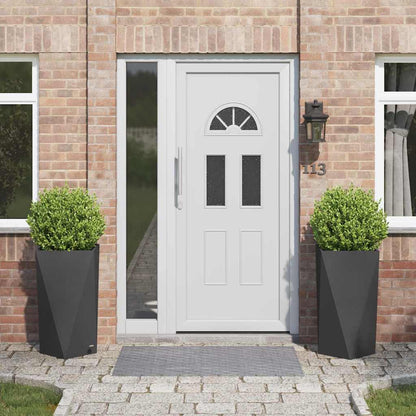 vidaXL Jardinières 2 pcs Noir 40 x 40 x 75 cm Acier