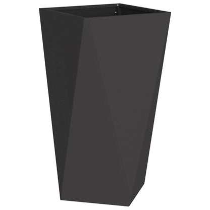 vidaXL Jardinières 2 pcs Noir 40 x 40 x 75 cm Acier