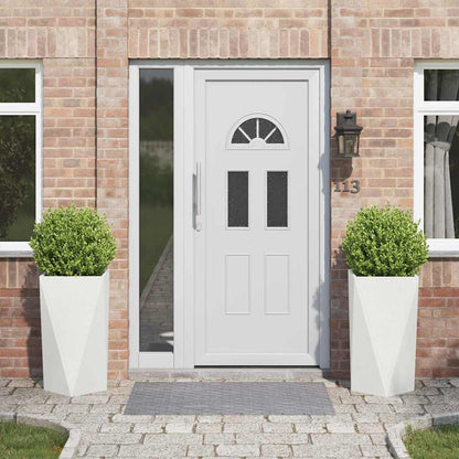 Pflanzkübel 2 pcs Weiß 40 x 40 x 75 cm Stahl