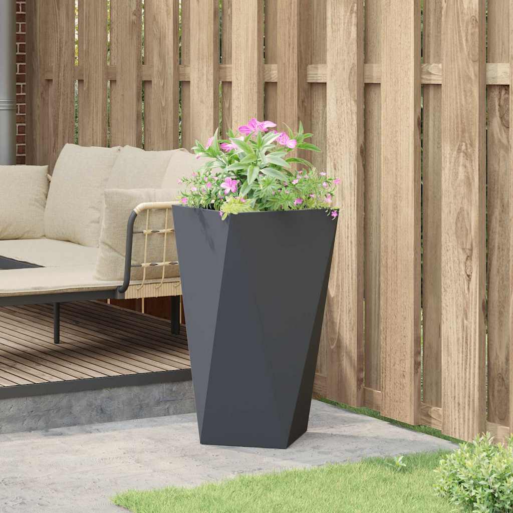 vidaXL Jardinière anthracite 40 x 40 x 75 cm acier