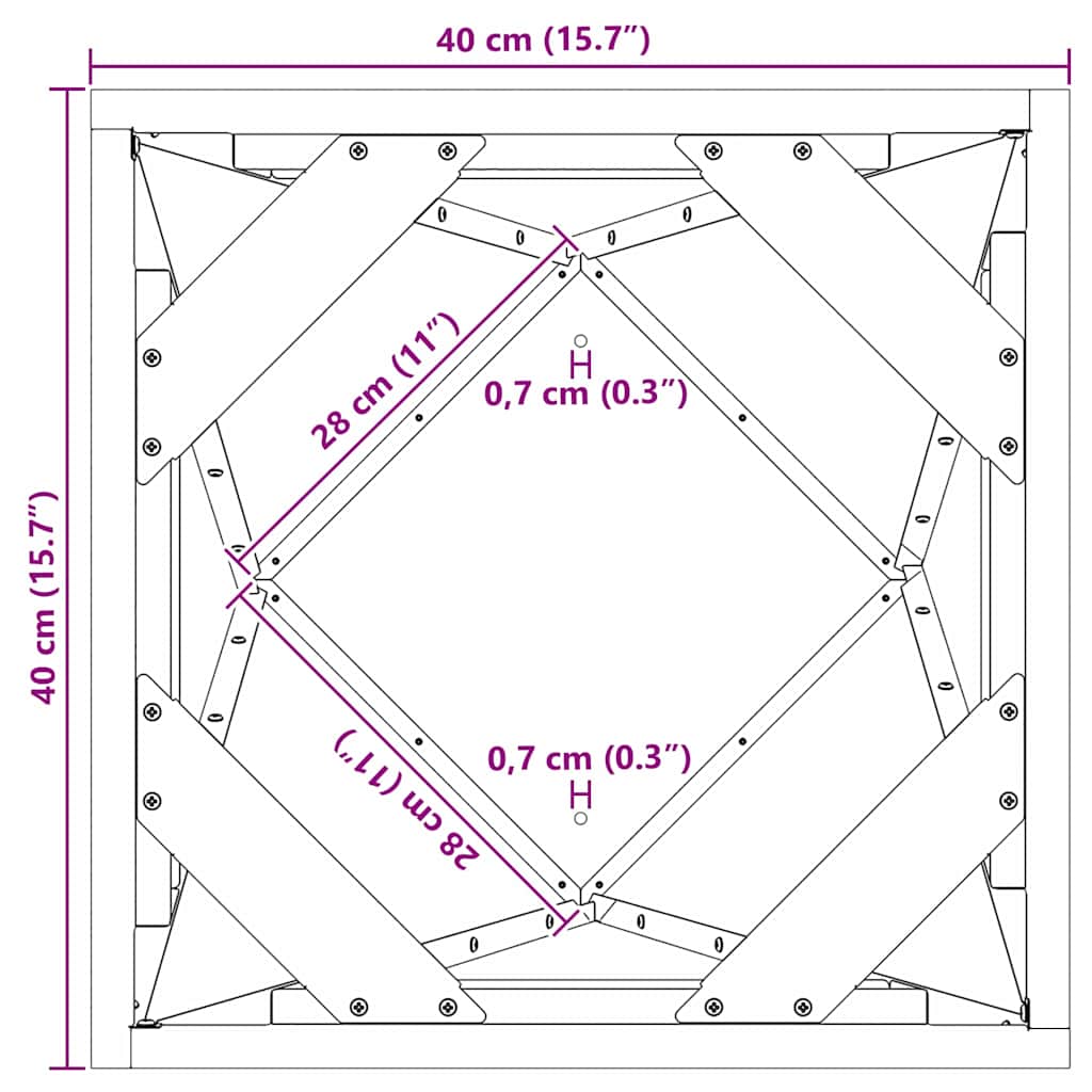 vidaXL Pflanzkübel 2 pcs Silber 40 x 40 x 75 cm Edelstahl
