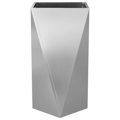 vidaXL Pflanzkübel Silber 40 x 40 x 75 cm Verzinkter Stahl