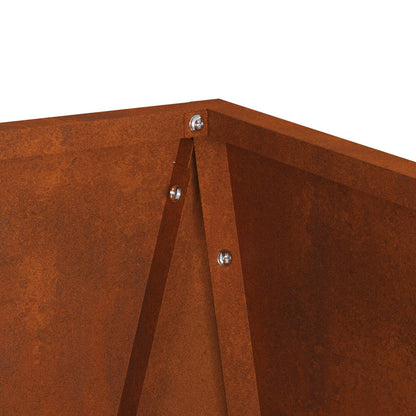 vidaXL Pflanzkübel 2 pcs Rostig 40 x 40 x 75 cm Wetterfeststahl