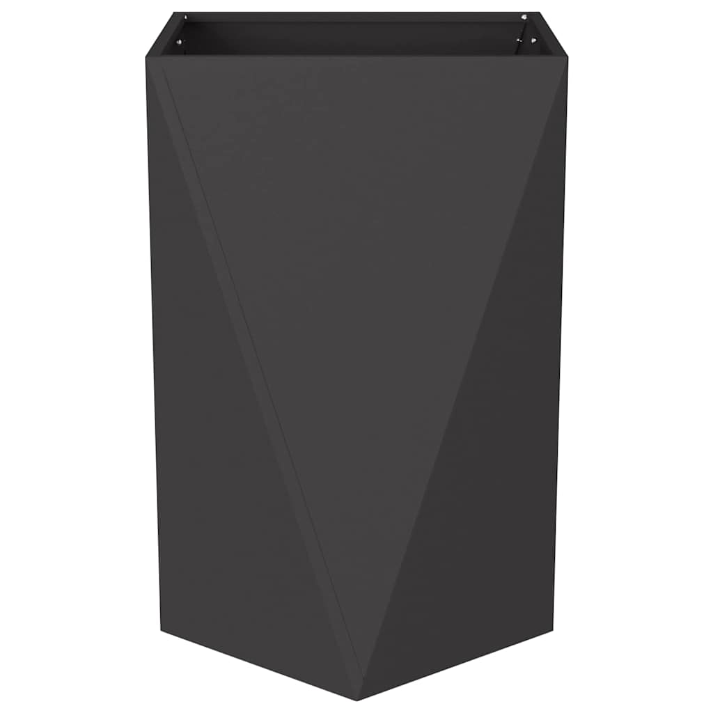 vidaXL Pflanzkübel Schwarz 50 x 50 x 75 cm Stahl