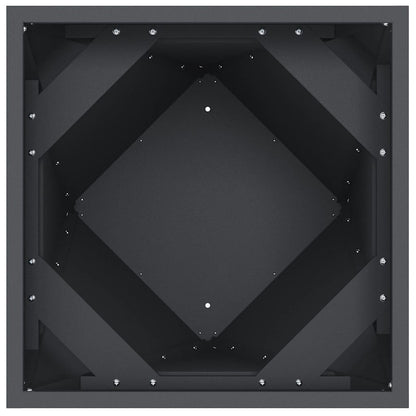 Pflanzkübel Anthrazit 50 x 50 x 75 cm Stahl