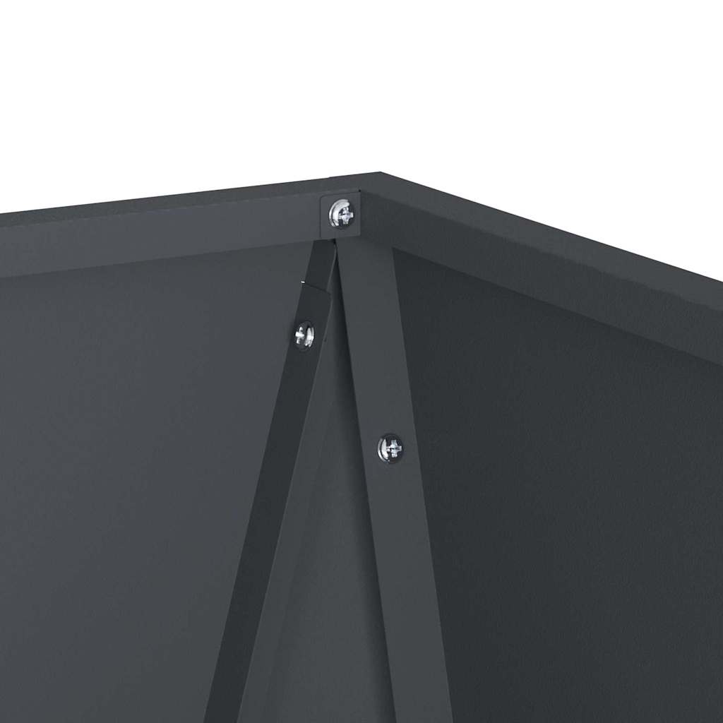 vidaXL Pflanzkübel 2 pcs Anthrazit 50 x 50 x 75 cm Stahl