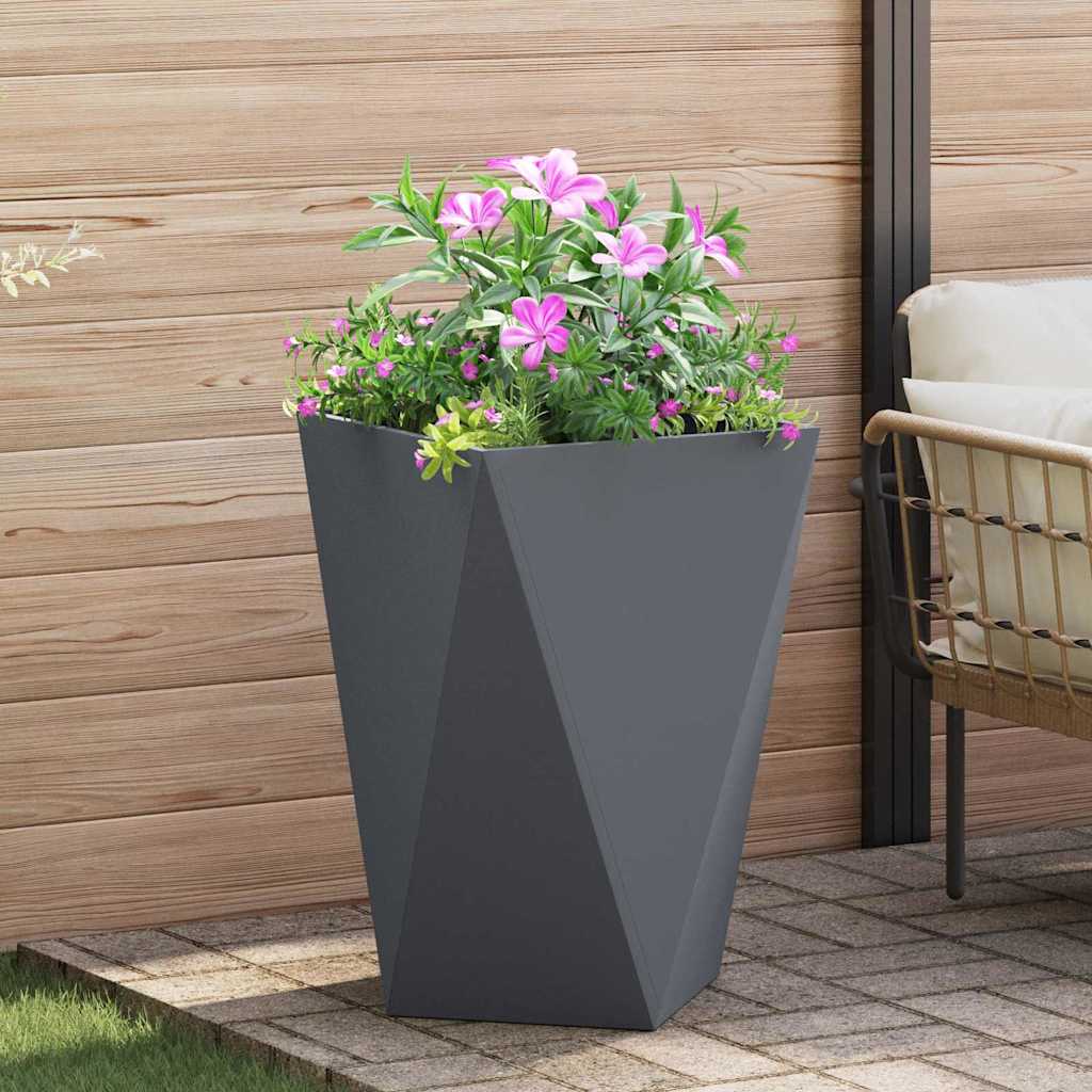 vidaXL Pflanzkübel 2 pcs Anthrazit 50 x 50 x 75 cm Stahl