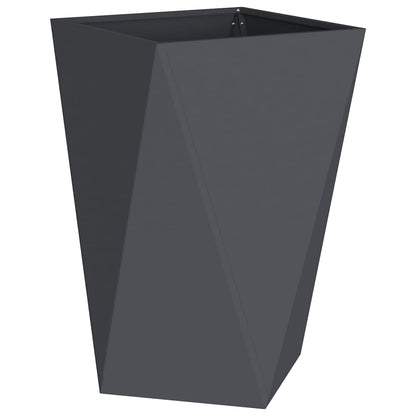 vidaXL Pflanzkübel 2 pcs Anthrazit 50 x 50 x 75 cm Stahl