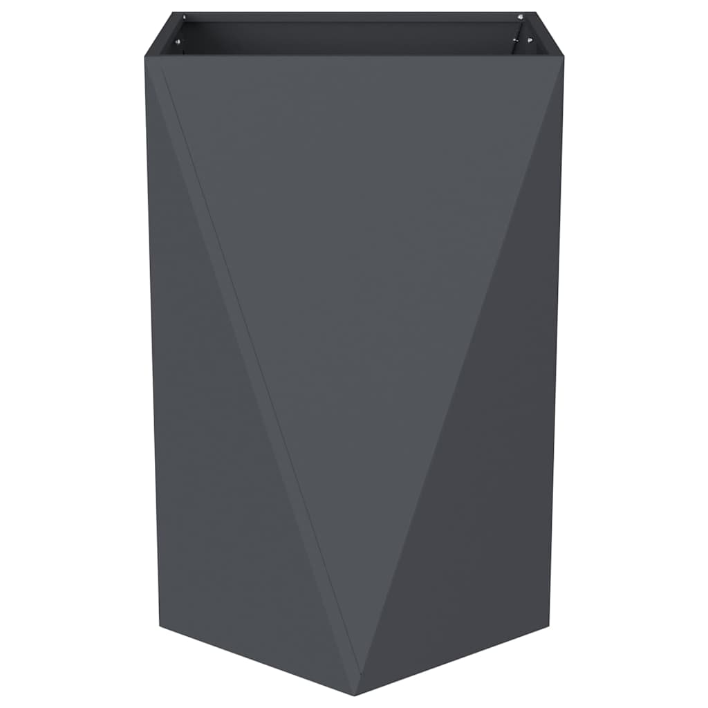 vidaXL Pflanzkübel 2 pcs Anthrazit 50 x 50 x 75 cm Stahl