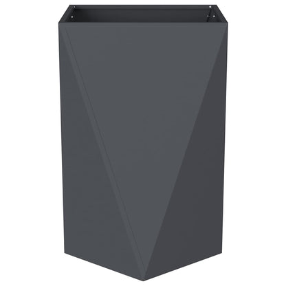 vidaXL Pflanzkübel 2 pcs Anthrazit 50 x 50 x 75 cm Stahl